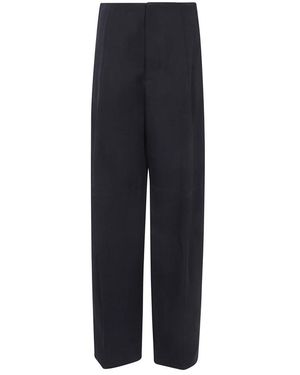 Victoria Beckham Broeken ,Zwart ,Straight Broeken - Blauw