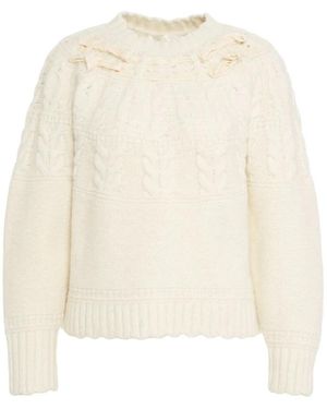 LoveShackFancy Sloanna Pullover - Wit