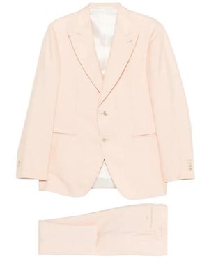 Caruso Kostuums ,Roze ,Single-Breasted Pak - Naturel