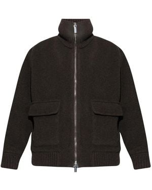 Paul & Shark Jassen ,Bruin ,Wol Jas Met Zakken - Zwart