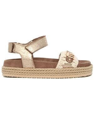 Mou Bio Crochet-Stitch Sandalen - Mettallic
