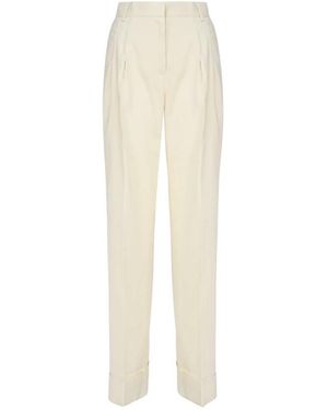 ANDAMANE Straight Trousers - White