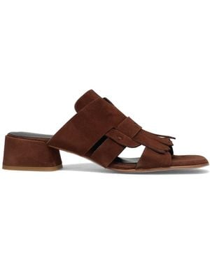 Luca Grossi Heeled Mules - Brown