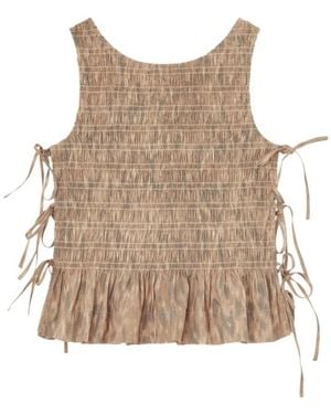Ganni Sleeveless Tops - Neutre