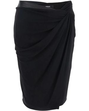 Versace Schwarzer Crepe Jersey Rock