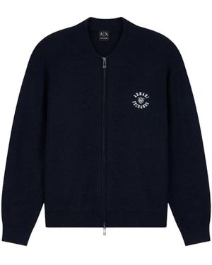 ARMANI EXCHANGE Crossover Cardigan - Blau