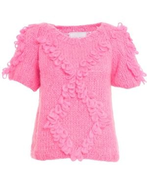 DAWNxDARE Estelle Diamond Sweater - Pink
