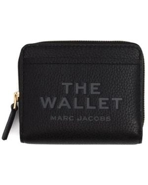 Marc Jacobs Accessoires ,Zwart ,Leer Leren Mini Compacte Portemonnee
