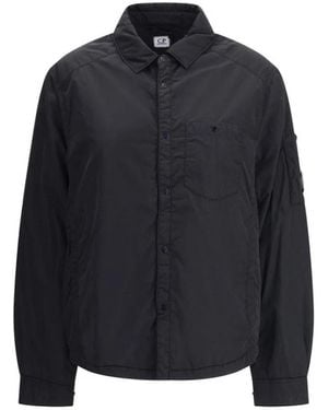 C.P. Company Nylon Overhemdjasje Met Klassieke Stijl - Zwart