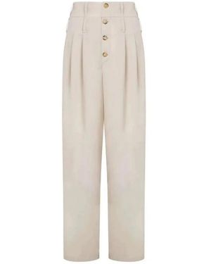Moschino Straight Trousers - Natural