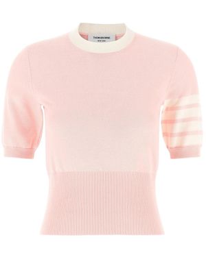 Thom Browne Round-Neck Knitwear - Pink