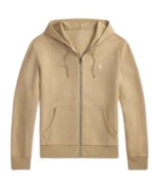 Polo Ralph Lauren Lange Mouw Double Knit Tech Full-Zip Hoodie - Naturel