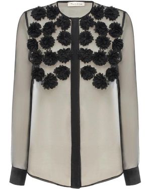Manila Grace Overhemden ,Zwart ,Shirts