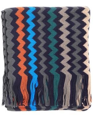 Missoni Accessoires ,Veelkleurig ,Wol Sjaal - Blauw