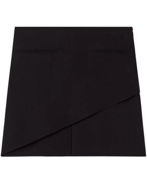Courreges Rokken ,Zwart ,Polyester Asymmetrische Wikkel-Minirok