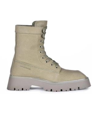 Alexander Wang Canvas Stiefelette Mit Gummisohle - Braun