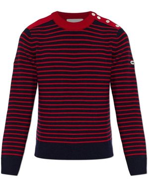 Ami Paris Truien & Vesten ,Rood ,Wol Wollen Trui Met Ronde Hals - Paars