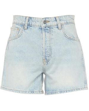 Anine Bing Dalton Denim Shorts - Blauw