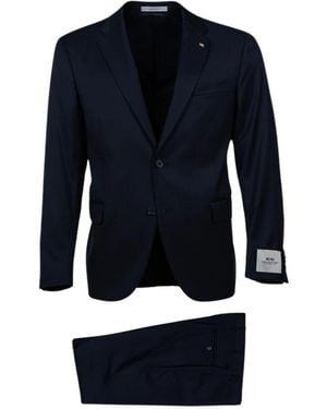 Corneliani Single Breasted Suits - Blauw