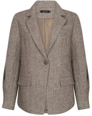 Ydence Jassen ,Bruin ,Wol Prim Blazer - Grijs