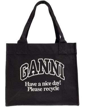Ganni Tote Bags - Black