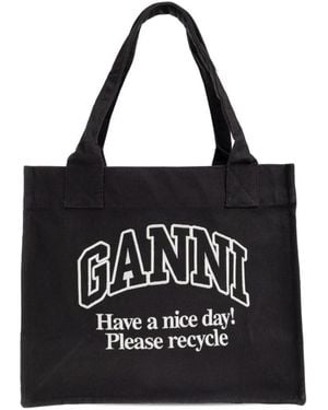 Ganni Tote Bags - Black
