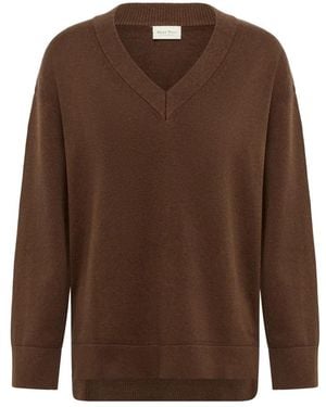 Part Two V-Neck Knitwear - Marrone
