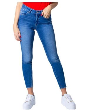 ONLY Jeans ,Blauw ,Katoen Blauwe Zip Button Jeans Met Zakken