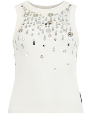 Des Phemmes Sleeveless Tops - Blanco