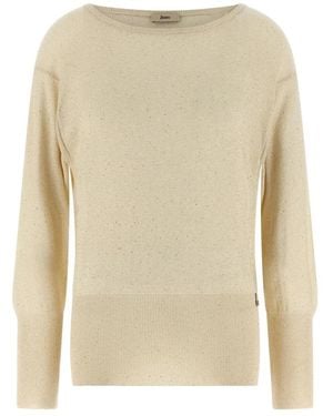 Herno Sequin Appliqué Sweater - Natur