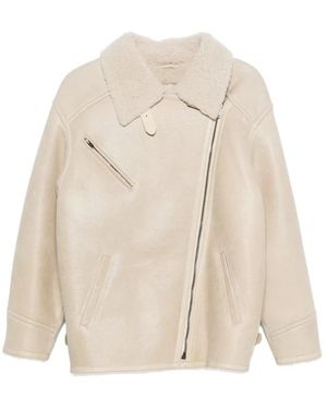Isabel Marant Leather Jackets - Natural