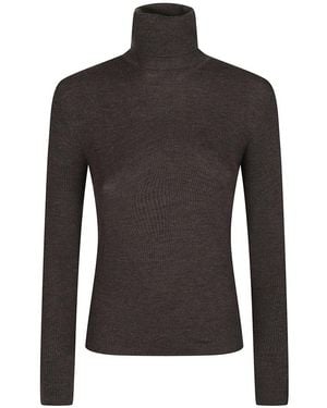 P.A.R.O.S.H. Truien & Vesten ,Bruin ,Lange Coltrui Met Lange Mouwen - Zwart