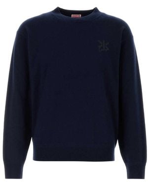 KENZO Round-Neck Knitwear - Azul