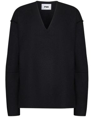 Rus V-Neck Knitwear - Zwart
