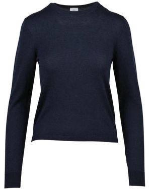 Eleventy Rundhals-Strickpullover - Blau
