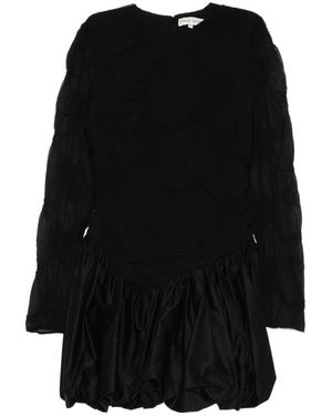 Stine Goya Smocked-Flowers Mini Kleid - Schwarz