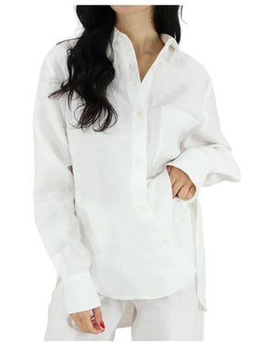 Kaos Camicia Over - Wit