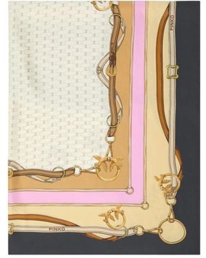 Pinko Accessoires ,Veelkleurig ,Limbo Foulard - Naturel