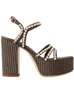 Casadei Isa Studsway 120 Plateau-Sandalen - Mettallic