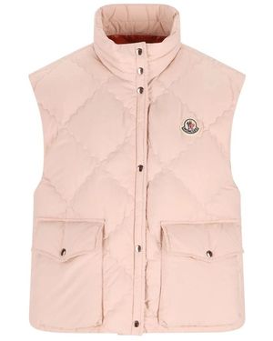 Moncler Jassen ,Roze ,Leer Biois Down Vest