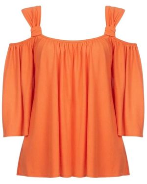 Pinko Overhemden ,Oranje ,Polyester Elegante Blouse