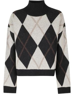Barbour Marlow Argyle Wollpullover - Schwarz