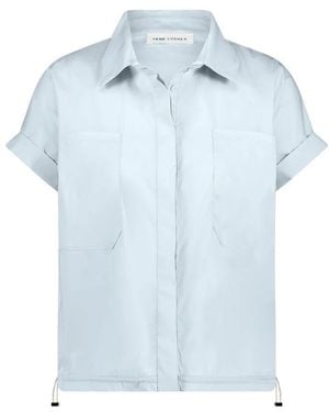 Jane Lushka Sportliche Popeline-Bluse - Blau
