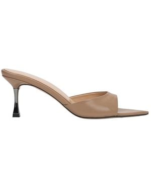 ESTRO Schoenen ,Leer Hoge Hakken Muiltjes Met Puntige Neus - Wit