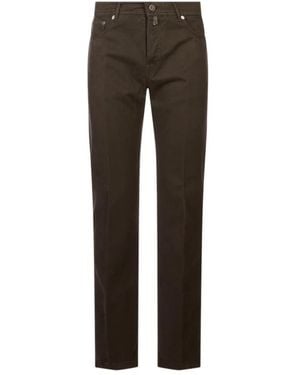 Kiton Slim-Fit Trousers - Marron