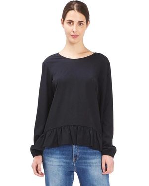 Gas Strak En Stijlvol T-Shirt Met Lange Mouwen - Zwart