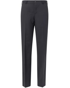 PT Torino Broeken ,Zwart ,Wol Rechte Broek - Blauw