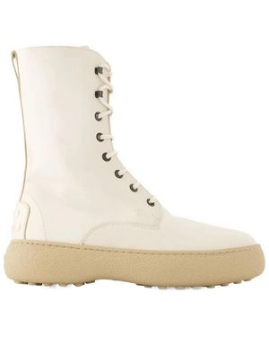 Tod's Lace-Up Boots - Naturel