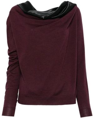 Alberta Ferretti Round-Neck Knitwear - Purple
