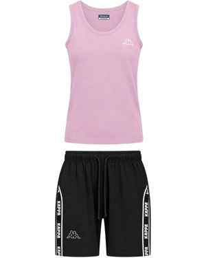 Kappa Fitness ,Veelkleurig ,Trainingsset Tanktop + Korte Broek - Roze